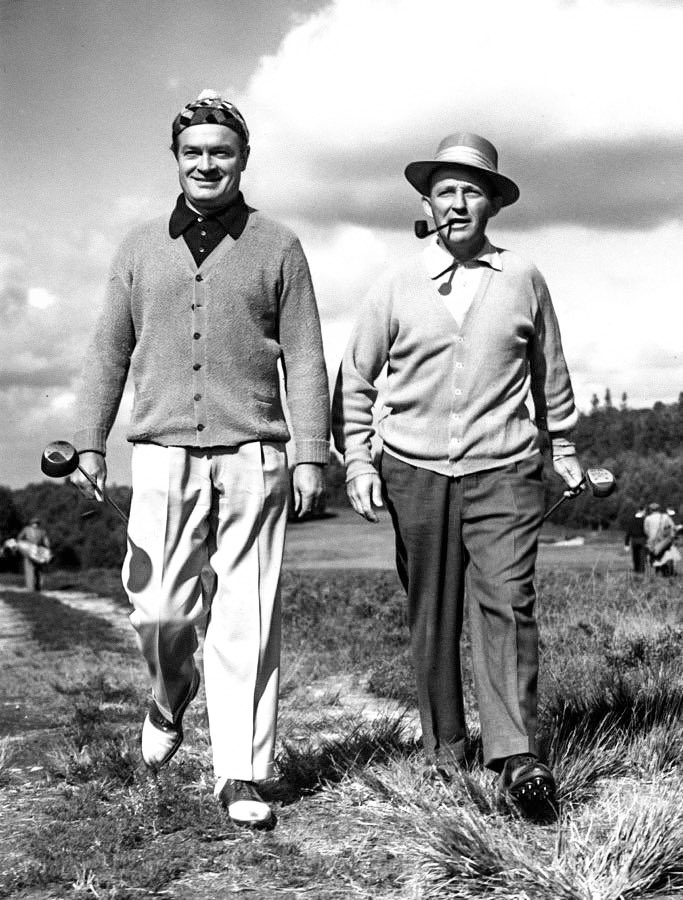 Bing Crosby And Bobe Hope At Berkshire Golf Club 1952 HISTORIC OLD PHOTO 