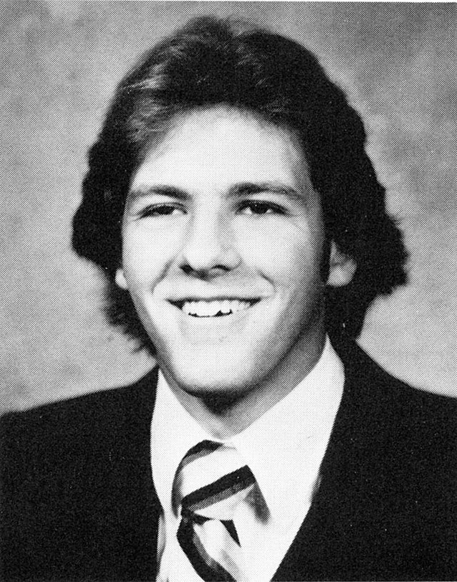 "The Sopranos" actor James Gandolfini in his Park Ridge High School